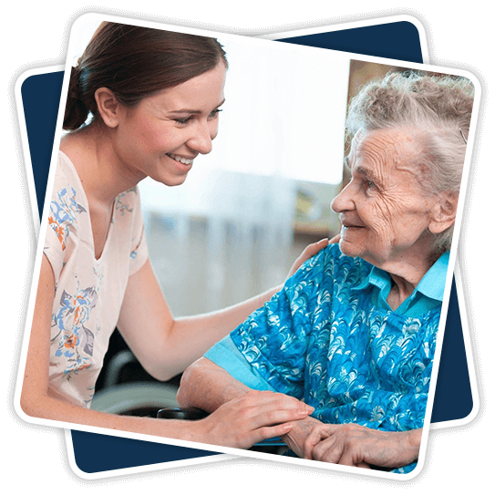 Senior Woman With Home Caregiver